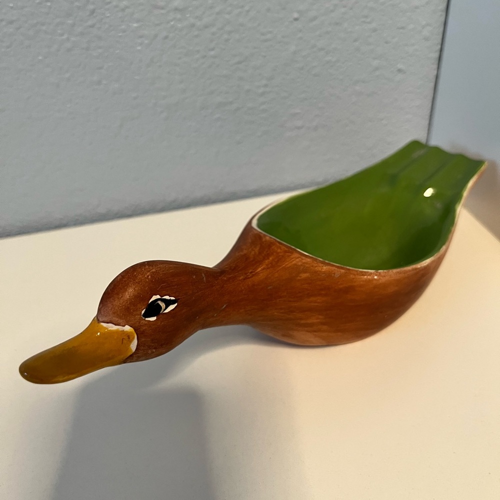 Mallard Duck Vintage Ceramic Ashtray / Trinket Holder 10” Long - Picture 5 of 7